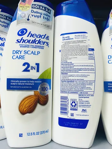 🧴 Dầu gội xả Head & Shoulders Dry Scalp Care 2-in-1 trị gàu, giảm khô da đầu 370ml Chính hãng