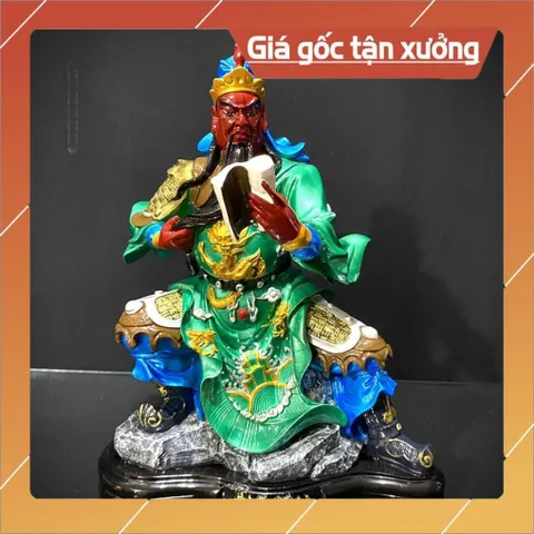 Tượng Quan Công , Quan Thánh Đọc Sách 30cm nhựa composite có hoả tốc 840432