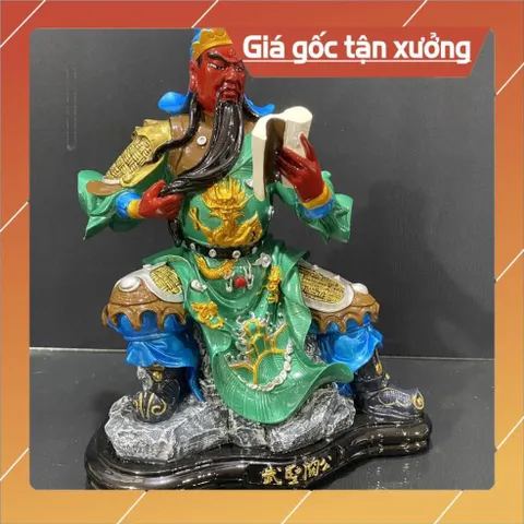 Tượng Quan Công , Quan Thánh Đọc Sách 30cm nhựa composite có hoả tốc 840432