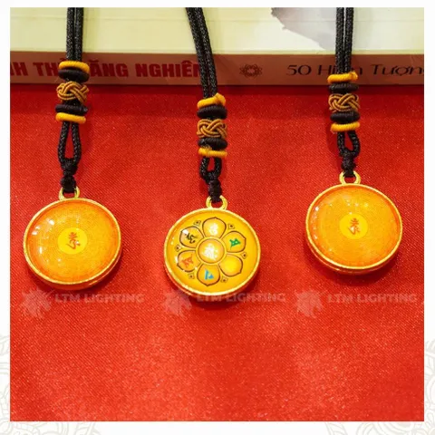 GIEO DUYÊN 10 Dây Chuyền Chú Lăng Nghiêm Và Chú Lục Tự Đại Minh [In Rõ Chữ] Mặt Dây 2.7cm - Mang Lại Bình An 840447