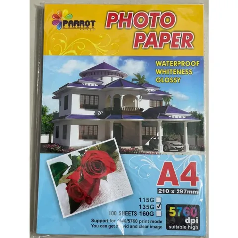 Giấy in ảnh A4 1 mặt bóng 135gsm (100 tờ/xấp) TV70 840450