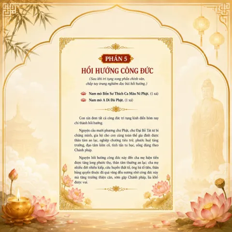 Bộ 2 Tờ Nghi Thức Trì Tụng Kinh Đại Thừa Tại Gia – Hướng Dẫn 6 Bước, 4 Mặt, Khổ 25x30 840470