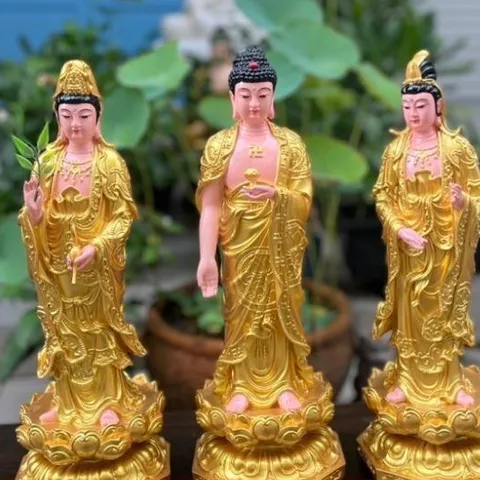 Tôn Tượng Tam Thánh Tây Phương 45CM màu vàng - có lẻ 840475