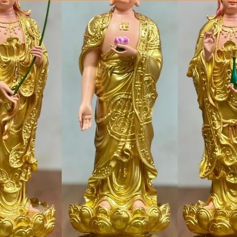Tôn Tượng Tam Thánh Tây Phương 45CM màu vàng - có lẻ 840475