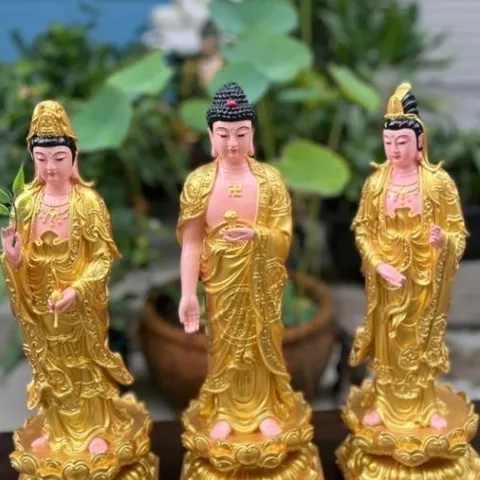 Tôn Tượng Tam Thánh Tây Phương 45CM màu vàng - có lẻ 840475