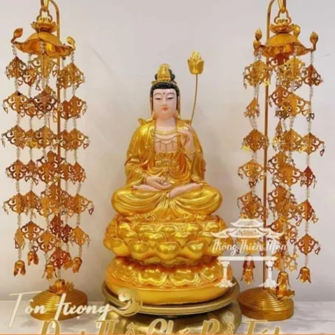 MÀU TRẮNG, Tôn tượng Tây Phương Tam Thánh 30cm cực đẹp 3 tượng 840485