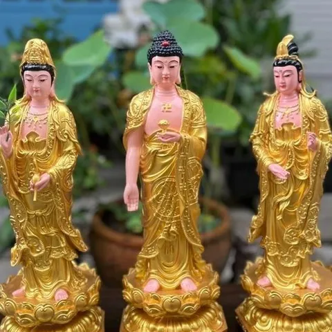 Tôn Tượng Tam Thánh Tây Phương 45CM màu vàng - có lẻ 840475
