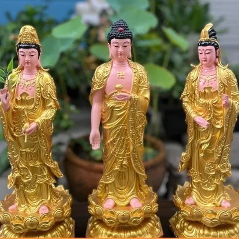 Tôn Tượng Tam Thánh Tây Phương 45CM màu vàng - có lẻ 840475