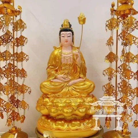 Tôn tượng Tây Phương Tam Thánh 30cm cực đẹp 3 tượng MÀU VÀNG 840502