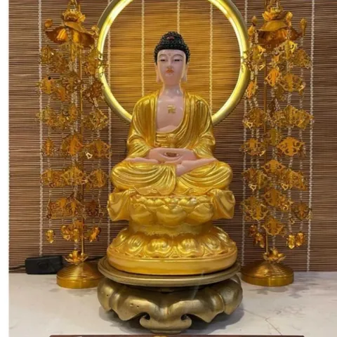 Tôn tượng Tây Phương Tam Thánh 30cm cực đẹp 3 tượng MÀU VÀNG 840502