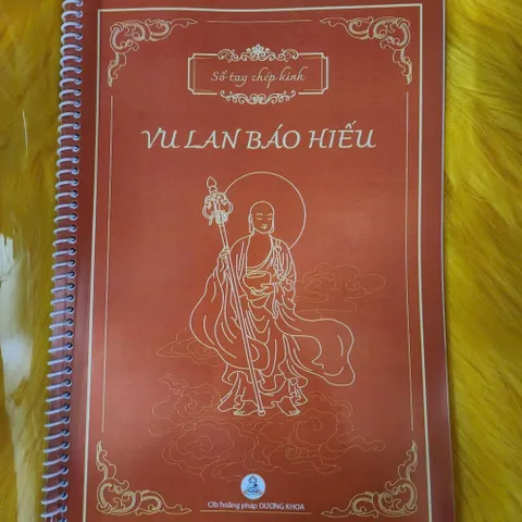 Sổ TAY Chép Kinh Vu Lan Báo Hiếu chữ mờ A4, A5 LÒ XO (TẶNG VIẾT) 840521