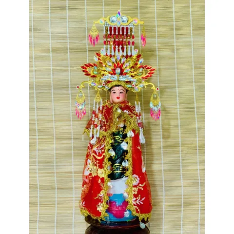 Bộ Áo mão mẹ Diêu Trì, chúa xứ cao 42cm màu đỏ 840527