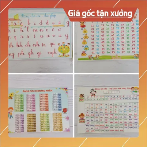 Bảng Âm Vần Lớp 1 (kích thước a3), ép Pastic CÓ HOẢ TỐC