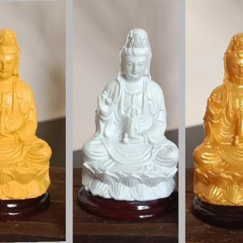 Tượng ngài Quan Thế Âm Bồ Tát cao 5.5cm có 7 màu cực đẹp 840551