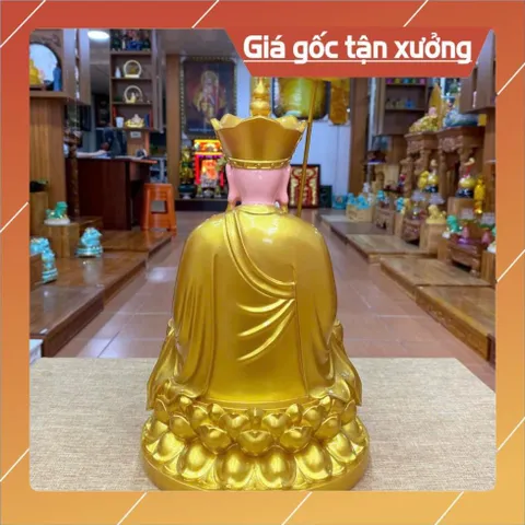 Tượng Địa Tạng Vương Bồ Tát Ngồi 30cm Vàng nhủ 840548
