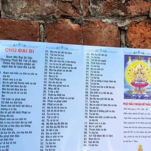 TO10 - Tờ chú đại bi thập chú dõ nét - có phủ qua lớp ÉP PLASTICS BỀN NHIỀU CỠ 840584