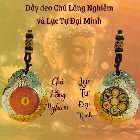 [Bản mới] Dây đeo Chú Lăng Nghiêm và Lục Tự Đại Minh MẶT ĐÁ, DÂY VẢI cầu bình an may mắn 840593