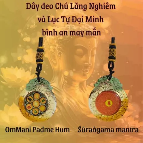 [Bản mới] Dây đeo Chú Lăng Nghiêm và Lục Tự Đại Minh MẶT ĐÁ, DÂY VẢI cầu bình an may mắn 840593