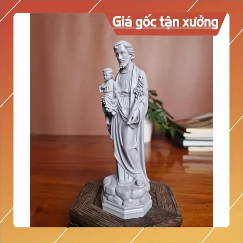 Tượng Thánh Cả Giuse 15cm Chất liệu Bột Đá composite. Tượng Chúa, tượng công giáo 840596