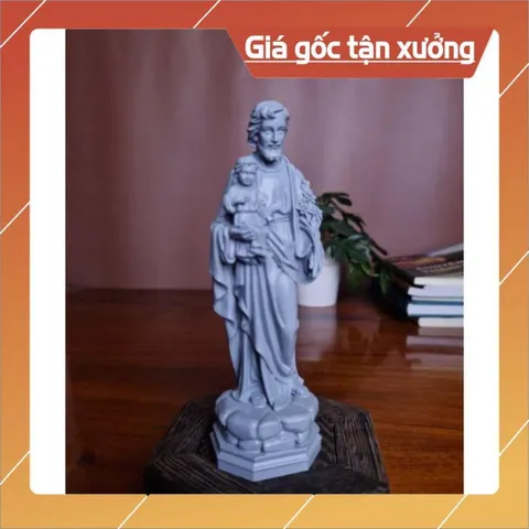 Tượng Thánh Cả Giuse 15cm Chất liệu Bột Đá composite. Tượng Chúa, tượng công giáo 840596