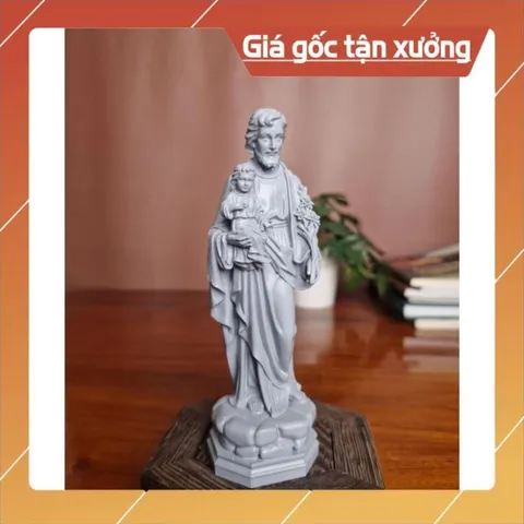 Tượng Thánh Cả Giuse 15cm Chất liệu Bột Đá composite. Tượng Chúa, tượng công giáo 840596