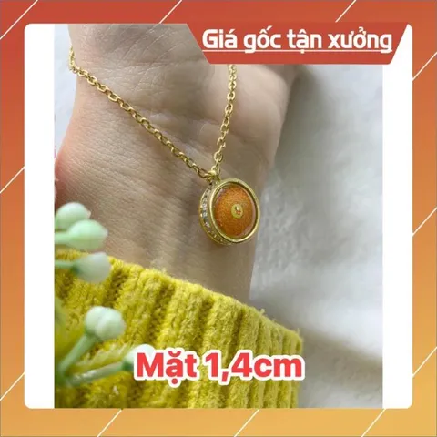 DÂY CHUYỀN CHÚ LĂNG NGHIÊM TITAN ĐÍNH ĐÁ(mặt dây 1.4cm) 840600