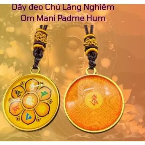 Dây đeo chú Lăng Nghiêm và Lục Tự Đại Minh (Om Mani Padme Hum) MẶT ĐÁ, DÂY VẢI 840598