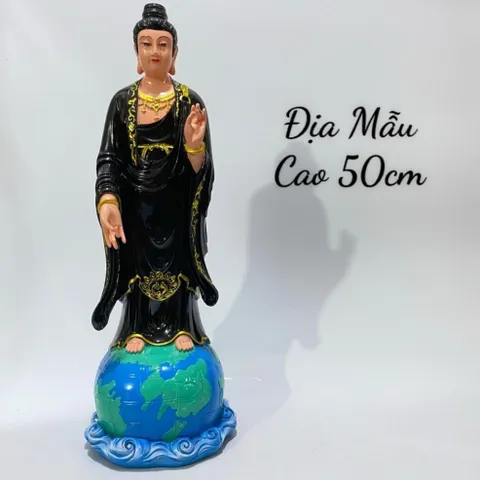 Tượng Mẹ Địa Mẫu Diêu Trì Cao 50cm Composite VẺ ĐEN 840605