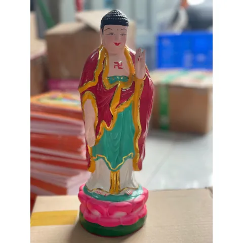 Tượng quan thế âm đứng trắng 35CM ĐẤT NUNG 840615