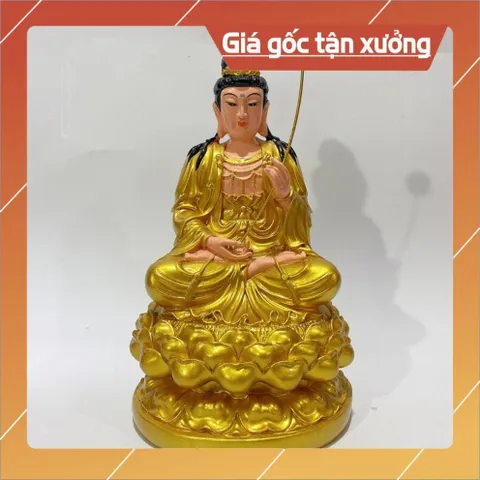 Tượng Đại Thế Chí Bồ Tát Ngồi 30cm Màu Vàng COMPOSITE 840617
