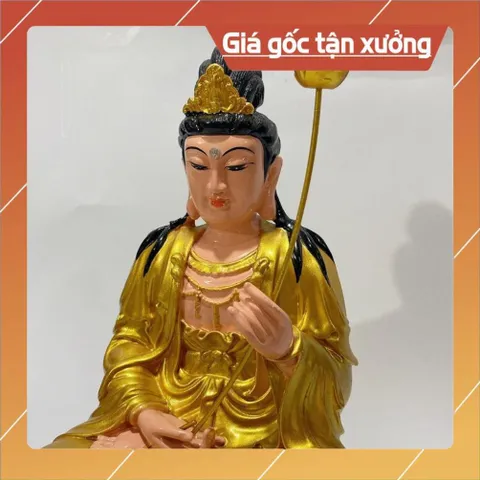 Tượng Đại Thế Chí Bồ Tát Ngồi 30cm Màu Vàng COMPOSITE 840617