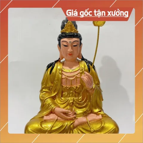 Tượng Đại Thế Chí Bồ Tát Ngồi 30cm Màu Vàng COMPOSITE 840617