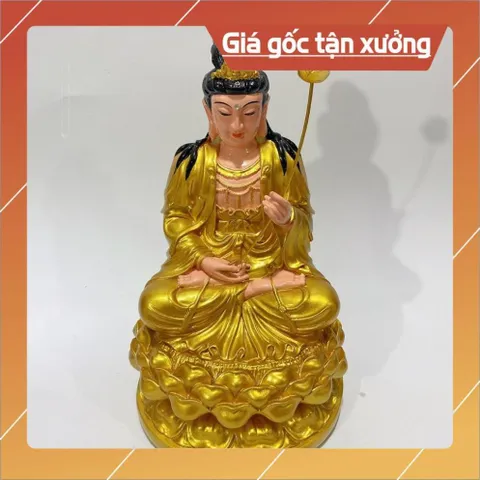 Tượng Đại Thế Chí Bồ Tát Ngồi 30cm Màu Vàng COMPOSITE 840617