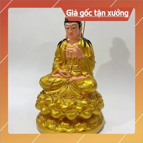 Tượng Đại Thế Chí Bồ Tát Ngồi 30cm Màu Vàng COMPOSITE 840617