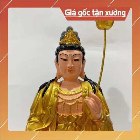 Tượng Đại Thế Chí Bồ Tát Ngồi 30cm Màu Vàng COMPOSITE 840617