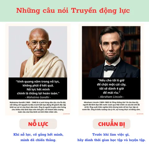 Bộ 8 Tranh dán tường các câu nói Vĩ nhân - Truyền động lực, cảm hứng, phát triển bản thân - Tặng kèm băng keo dán 840620