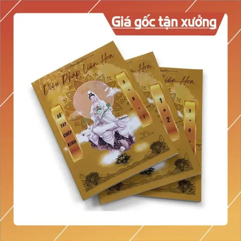 Bộ 3 quyển chép Kinh Diệu Pháp Liên Hoa chữ mờ - tặng 5 viết 840624