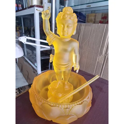 BỘ TƯỢNG ĐẢN SANH 16CM + CHẬU CỰC lưu ly vàng 840673