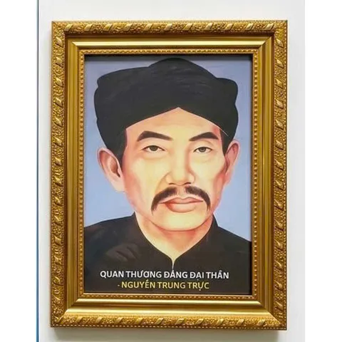 Tranh cụ Nguyễn Trung Trực ( có khung ) KT 19*25, 28*38, 38*48cm  CÓ HOẢ TỐC 840683