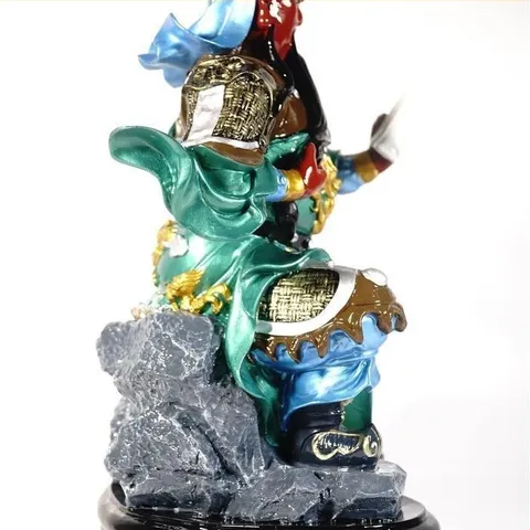 Tượng Quan Công Quan Vân Trường NGỒI vẽ sắc màu gốm sứ tuyệt đẹp - Cao 40cm 840693