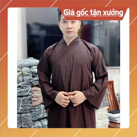 Áo Tràng Phật Tử - Vải kate cao cấp  mềm - dành cho nam và nữ đều măc được có hoả tốc 840737