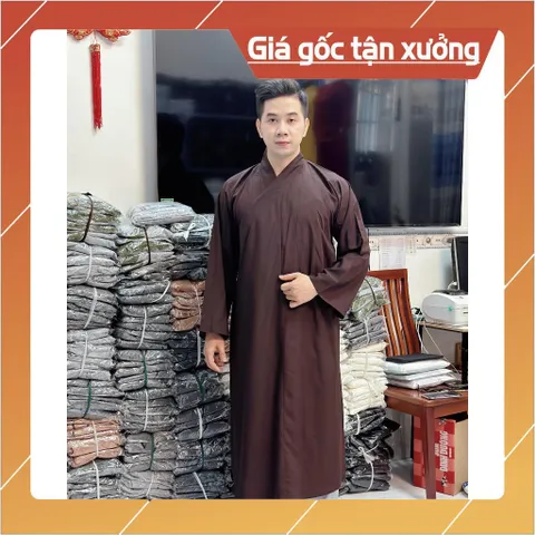 Áo Tràng Phật Tử - Vải kate cao cấp  mềm - dành cho nam và nữ đều măc được có hoả tốc 840737
