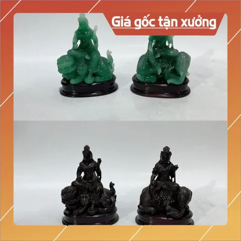 Tượng ngài Văn Thù Bồ Tát-Phổ Hiền Bồ Tát cao 10cm nhiều màu có hoả tốc 840747