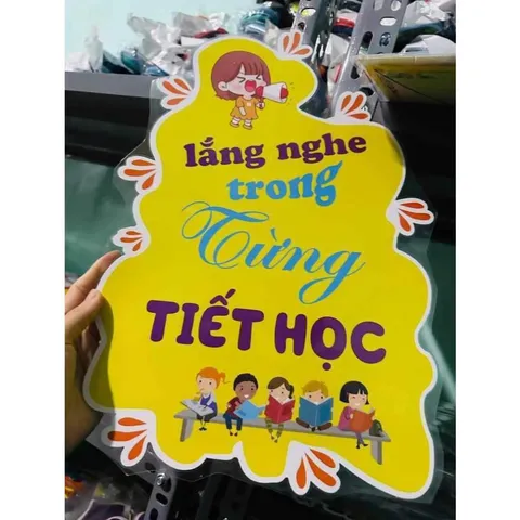 2 Set tranh khẩu hiệu a3. Ép plastic bền đẹp Trang trí lớp học MẤM NON, TIỂU HỌC 840743