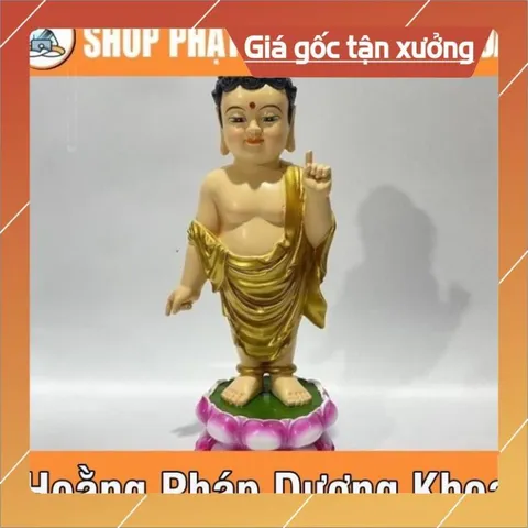 Tượng Đản Sanh Cao 24cm Đứng Nhiều Màu cực đẹp 840755