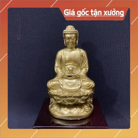 Tượng Đức Phật A Di Đà Cao 11cm Tay Cầm Ngọc  nhiều màu CAO CẤP 840762