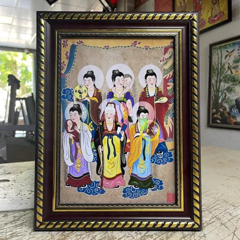 Khung Tranh 12 BÀ MỤ ( có khung ) KT 19*25cm, 28*38cm và 38*48cm  có hoả tốc 3 CỠ 840806
