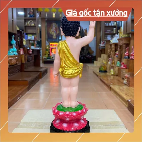 Tôn Tượng Đản Sanh Đứng 58cm Nhựa Composite Màu Vẽ CỰC ĐẸP 840838