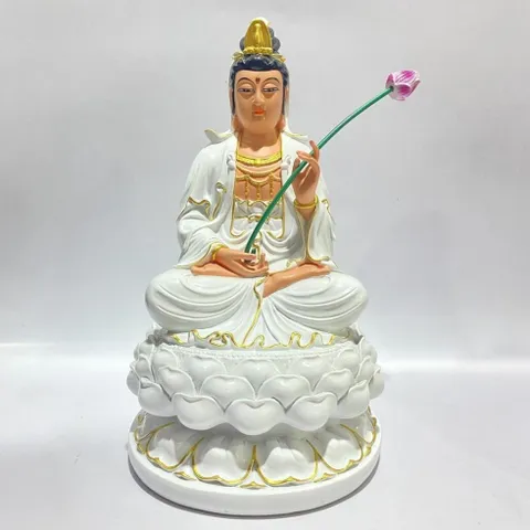 Bộ Tây Phương Tam Thánh Trắng Vẽ Ngồi 30cm COMPOSITE 840840