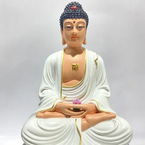 Bộ Tây Phương Tam Thánh Trắng Vẽ Ngồi 30cm COMPOSITE 840840